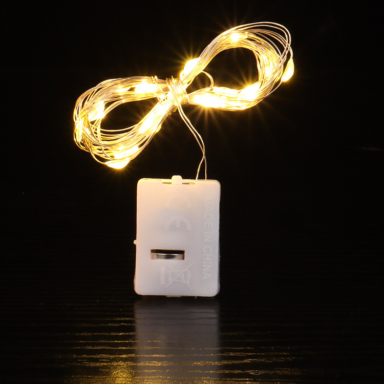 LED string lights with battery box for decorations