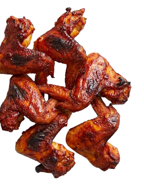 6 BBQ chicken wings