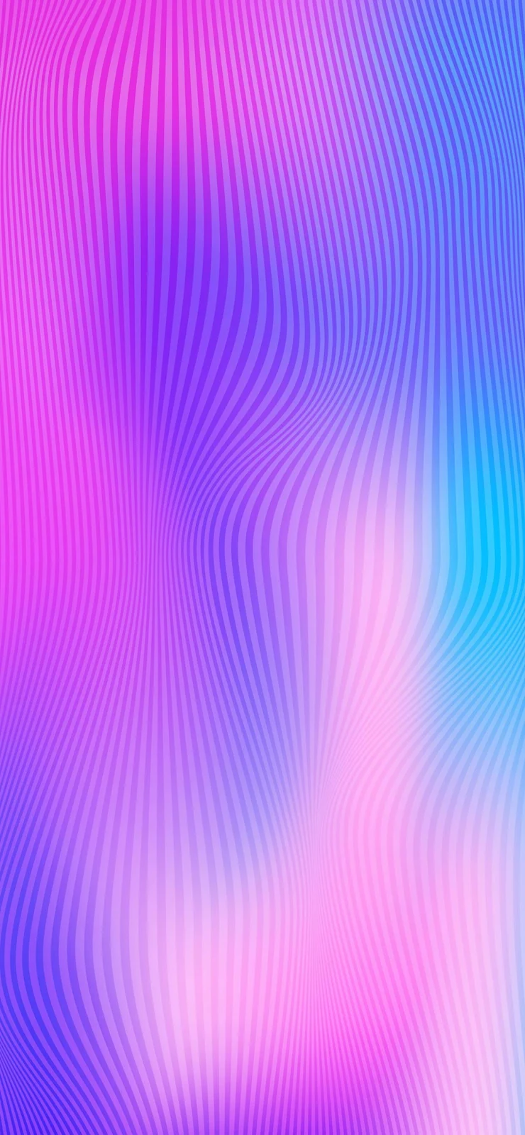 Wavy Pink And Blue Abstract Pattern - Digital Art Full HD iPhone Wallpaper (1284x2778)