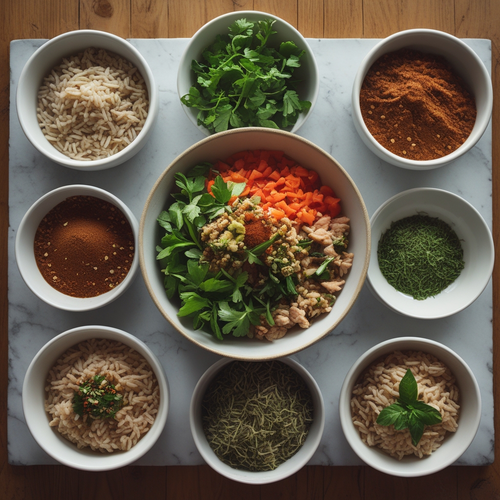 Ingredients for Easy Bang Bang Ground Turkey Rice Bowls Recipe | Quick & Flavorful Dinner