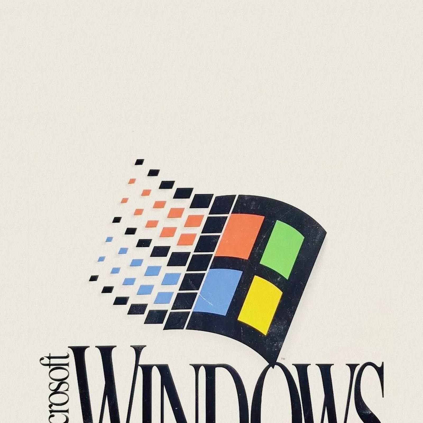 Download Microsoft Windows 3.1 Retro Logo Full HD iPhone