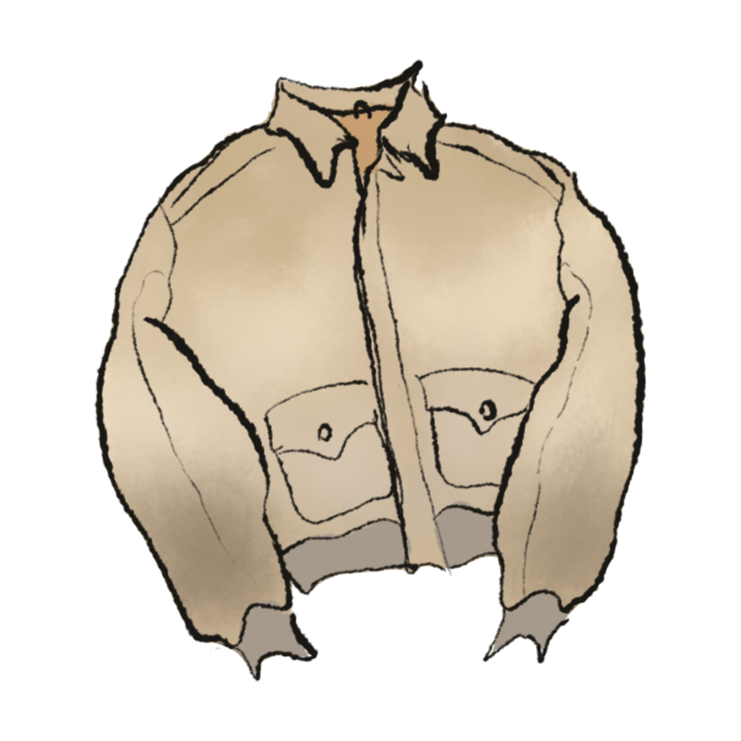 Yeezy Avirex US Army AF A-2 WW-2 Beige Horsehide Leather Flight Jacket  product image