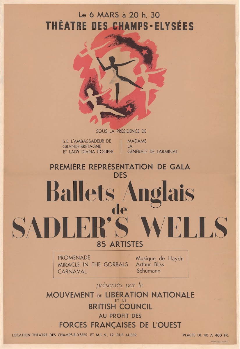 PremièRe RepréSentation De Gala Des Ballets Anglais De Sadlers Wells 85 Artistes