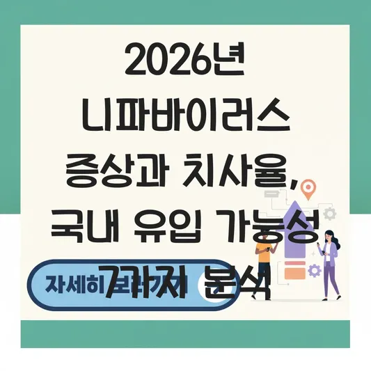 니파바이러스 증상 및 감염 경로 치사율 정보와 국내 유입 가능성 대표 이미지