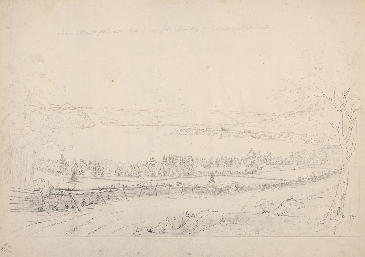 Near Mount Pleasant looking over Haverstraw Bay to entrance of High Lands 1809 1