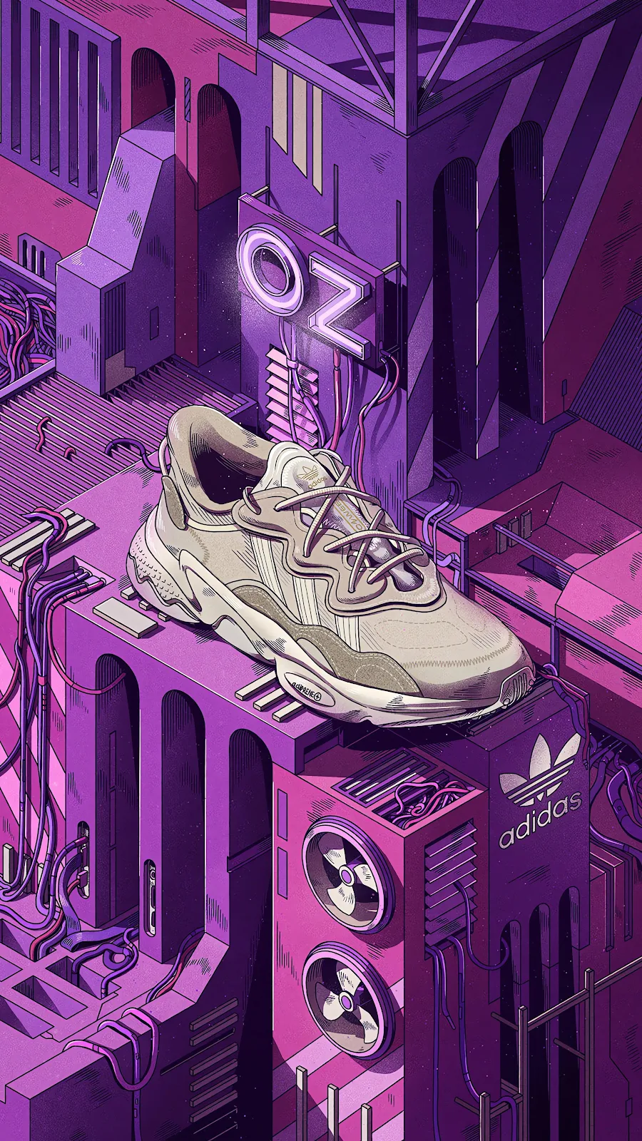 A Cool Aesthetic, Adidas, Shoe, Purple, Pink 4K iPhone Wallpaper for Free Download in High Quality [2160x3840]