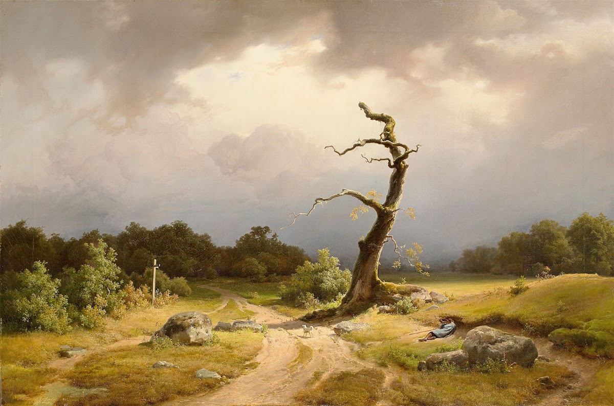 Landschaft Bei Heranziehendem Gewitter 1845