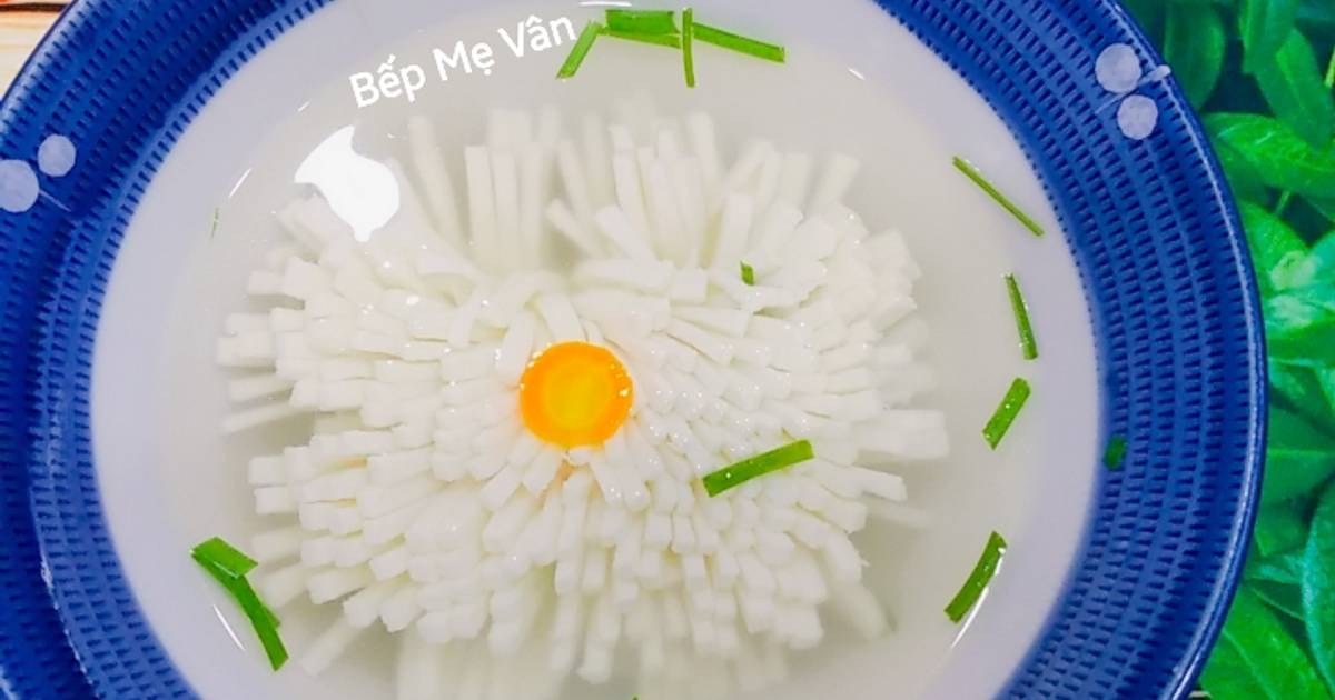 Canh đậu hủ hoa cúc