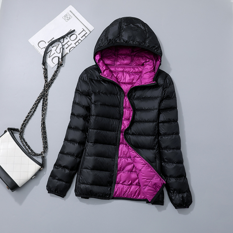Reversible Women's Down Jacket, lightweight and generously cut