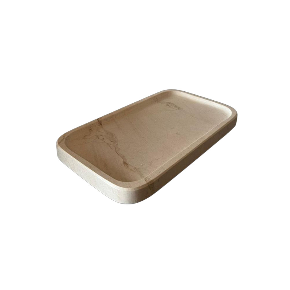 Charola de mármol para baño Nookmesa™ color Bellagio beige