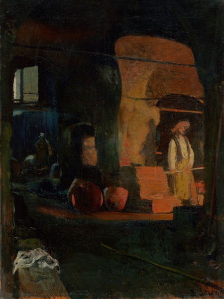 At a Forge in a Copper Smithy 1913