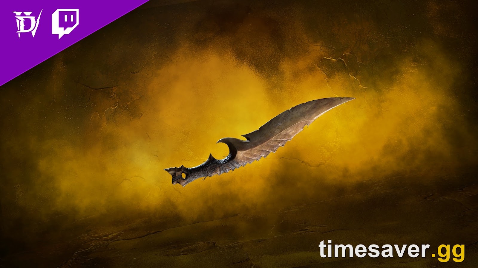 Official Diablo IV BlizzCon 2026 Twitch Drops cosmetic weapon reward render