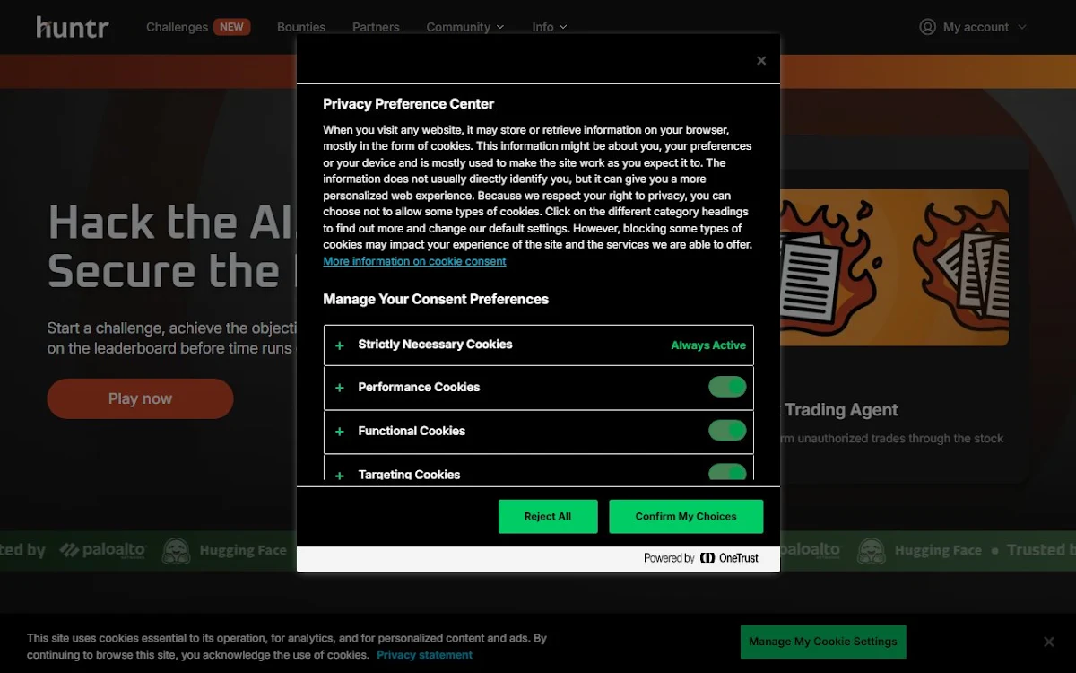 Captura de huntr.com
