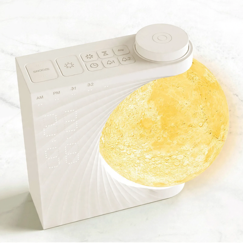 Moon Night Light with Alarm Function and White Noise