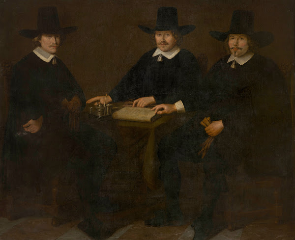 Drie Regenten Van Het Burgerweeshuis Te Alkmaar 1653