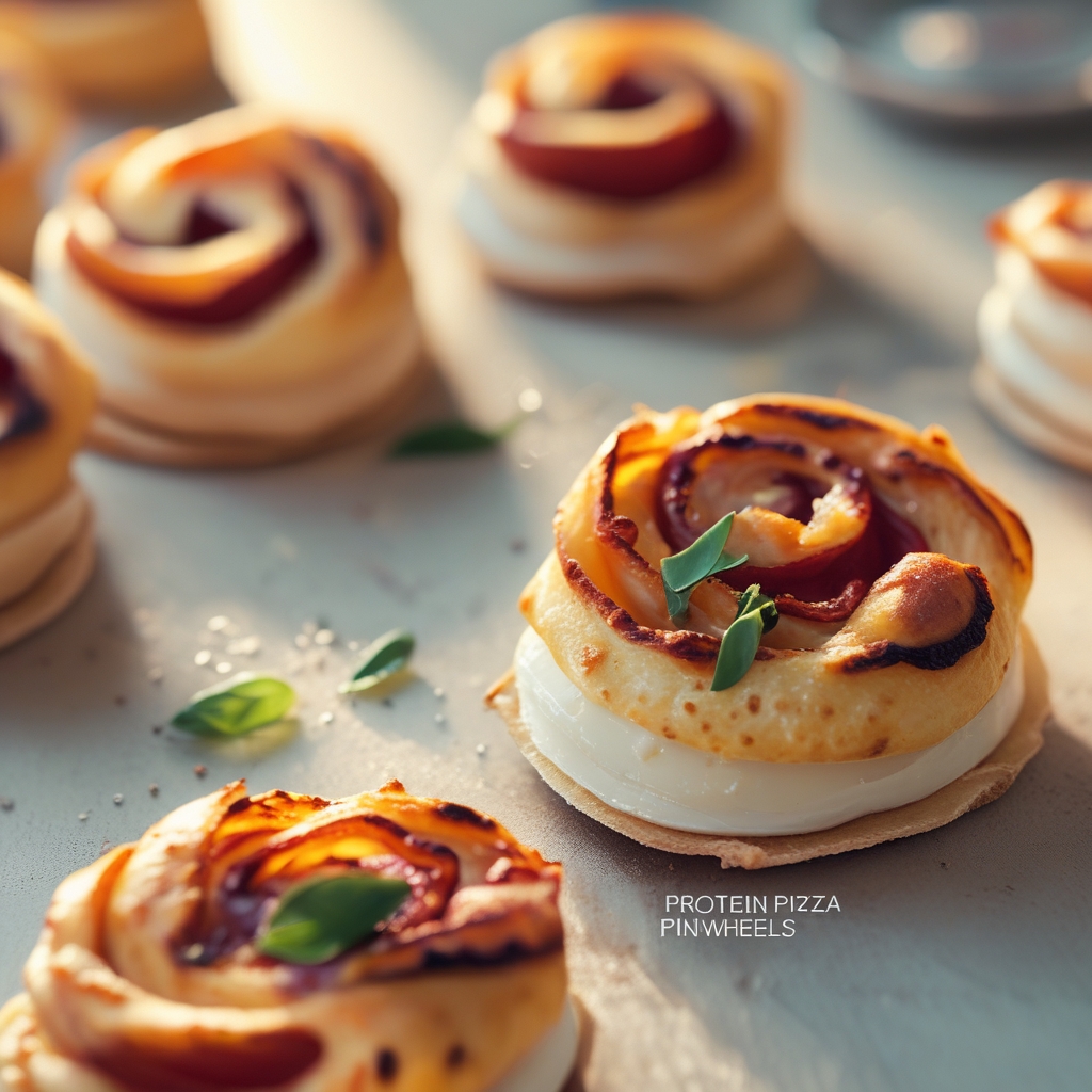 High-Protein Pizza Pinwheels with Turkey Pepperoni & Creamy Cottage Cheese