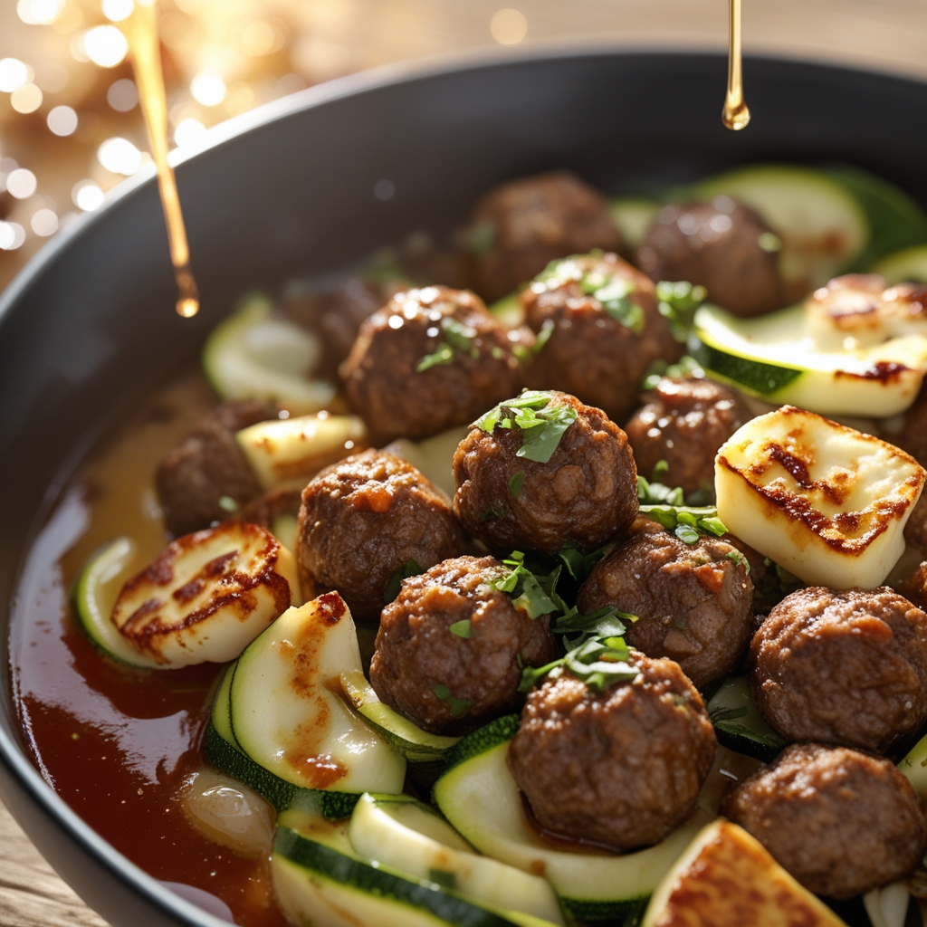 Harissa Lamb & Halloumi Power Bowls with Lemon-Tahini Drizzle - Quick Protein Feast