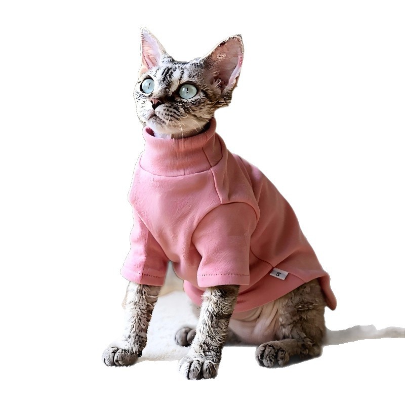 Dog coat made from sweatshirt fabric with pockets