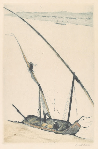 Feluke auf dem Nil Felucca on the Nile 1915