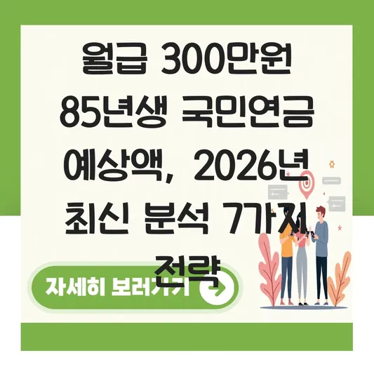월급 300만원 85년생 국민연금 예상액