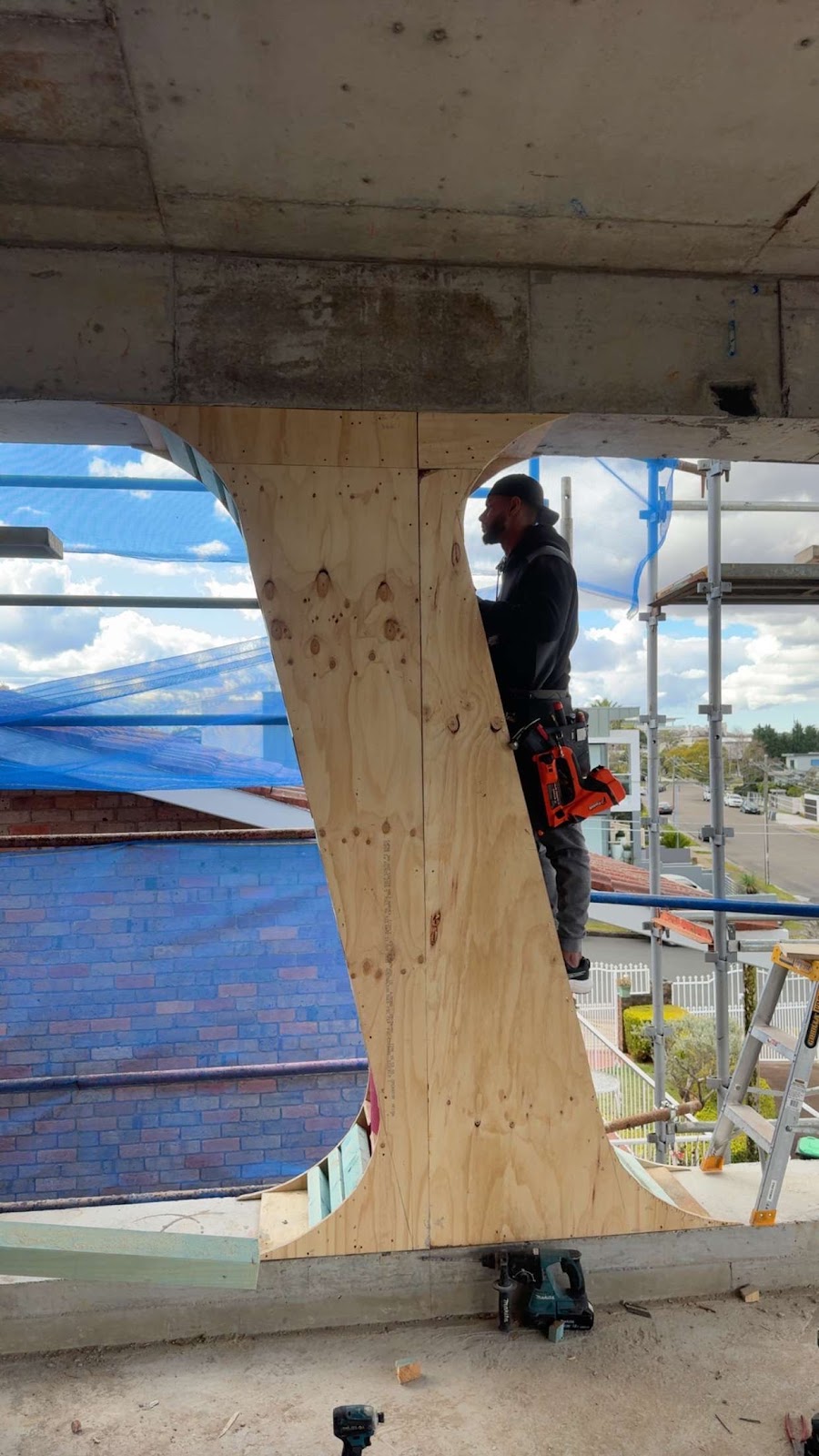 Clockwork Carpentry owner working on site