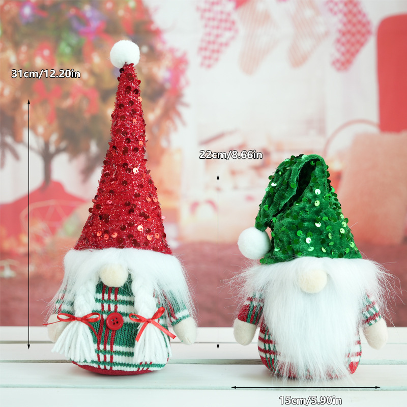 Christmas Gnome Decoration Figure, Fleece Material