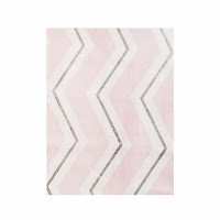 Fitted sheet for children's mattress Twins Dolce Insta 120x60 calico Zigzag pink/silver
