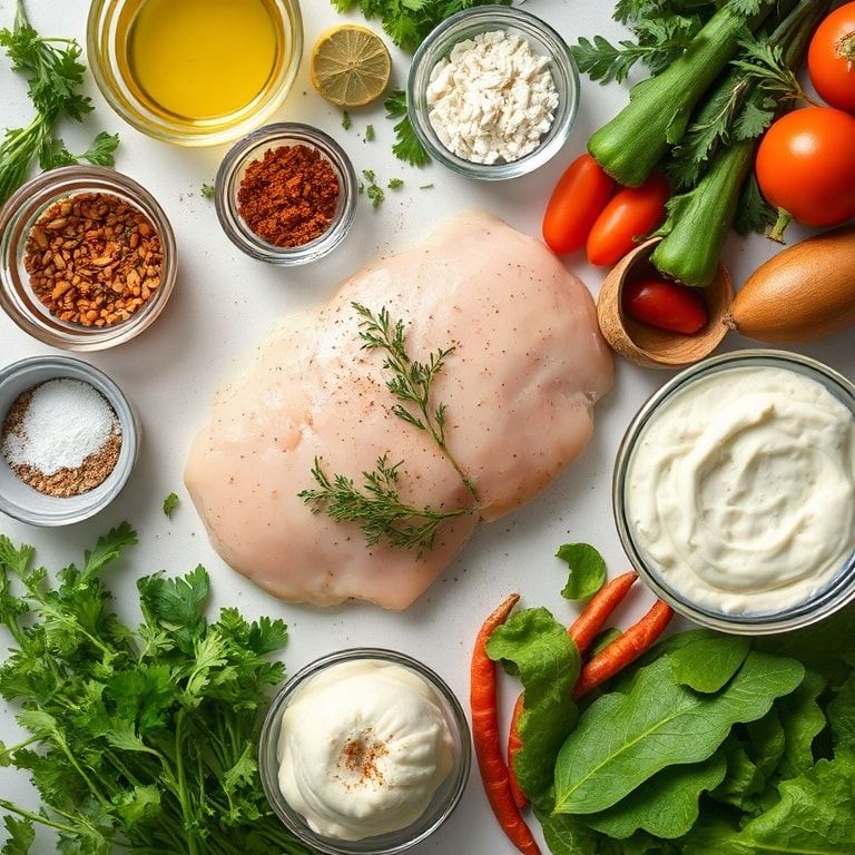 Ingredients for Turkish Chicken with Creamy White Sauce (Easy Dinner): Quick & Comforting Family Dinner