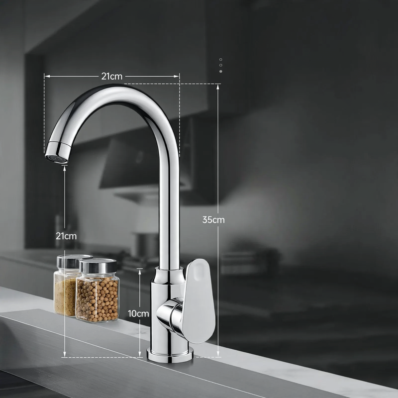 Stainless Steel Kitchen Faucet, swivable, cold and hot water