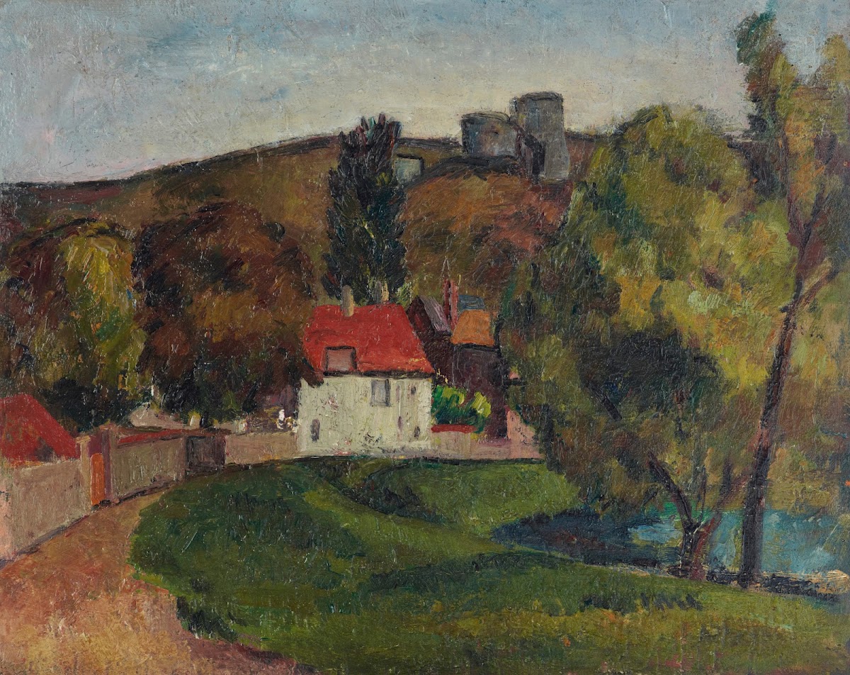 Landscape Village beneath the ruins circa 1915