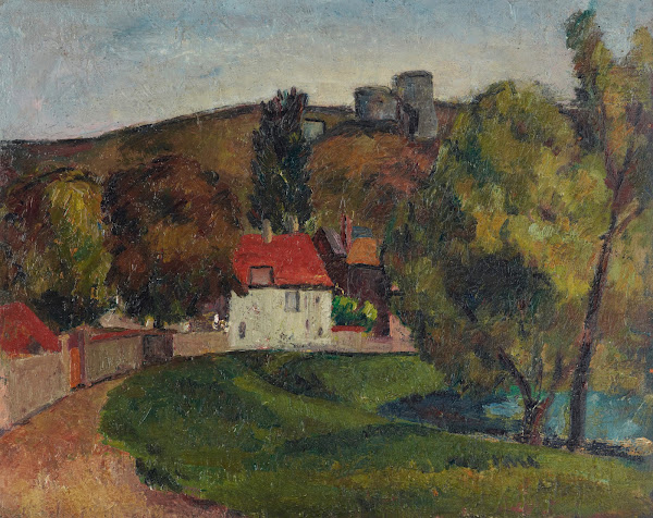 Landscape Village beneath the ruins circa 1915
