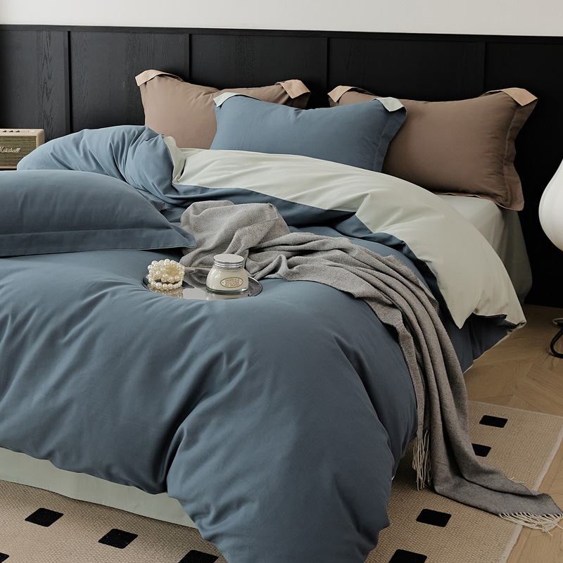 Cotton bedding set, brushed, 4-piece