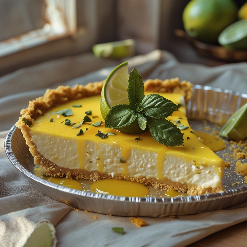 Tropical Mango Key Lime Pie – Easy Homemade Dessert with Refreshing Flavors finished