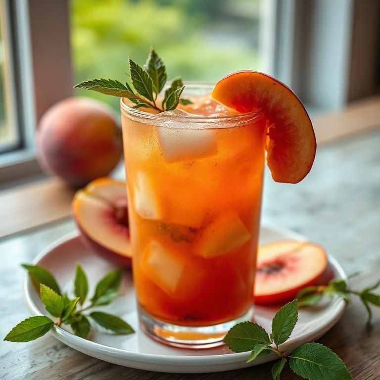 Refreshing Peach Hibiscus Tea Recipe with Sunset Layers – Easy Homemade Summer Sipper
