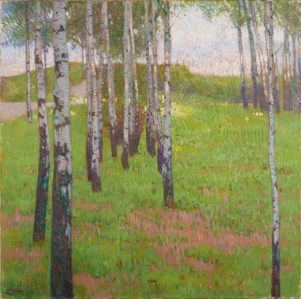Birkenwäldchen im Abendlicht 1902