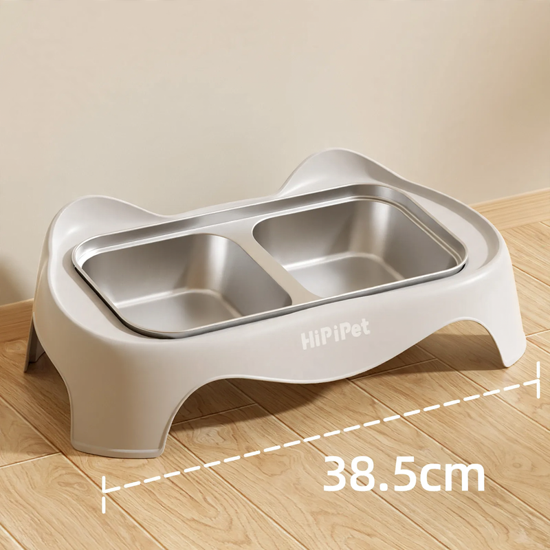 Double bowl for dogs and cats, non-slip