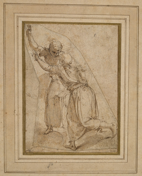 Two Female Figures study for the Baptism of Christ in S Francesco della VignaVen