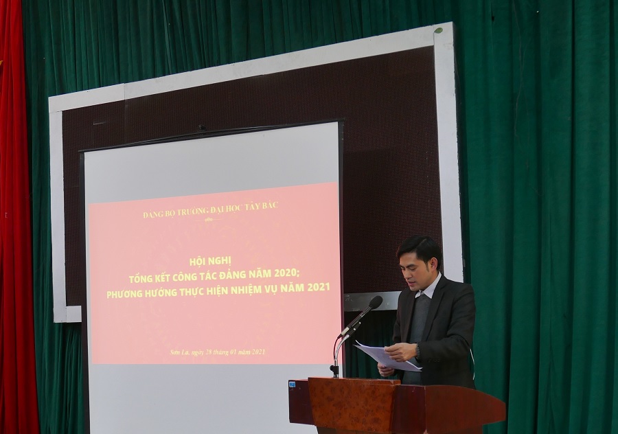 Đảng bộ Trường Đại học Tây Bắc tổ chức Hội nghị tổng kết công tác Đảng năm 2020, triển khai phương hướng, nhiệm vụ năm 2021