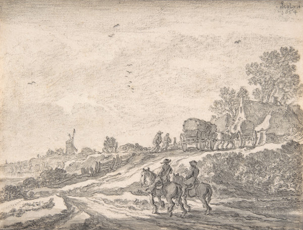 Landscape with Two Men on Horseback 1654