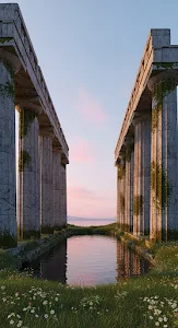 Greek Temple Ruins Dawn