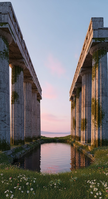 Greek Temple Ruins Dawn - Free mobile Wallpaper