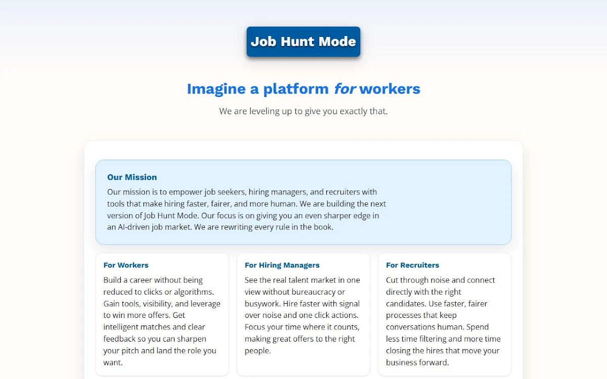 Captura de Job Hunt Mode