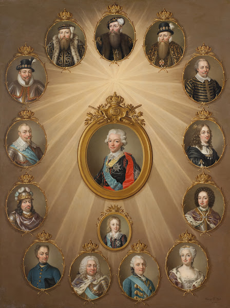 Regentlängd Gustav I  Gustav IV Adolf 1780s