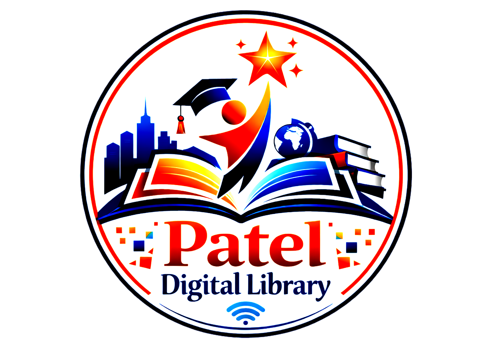 Patel Digital Library Logo