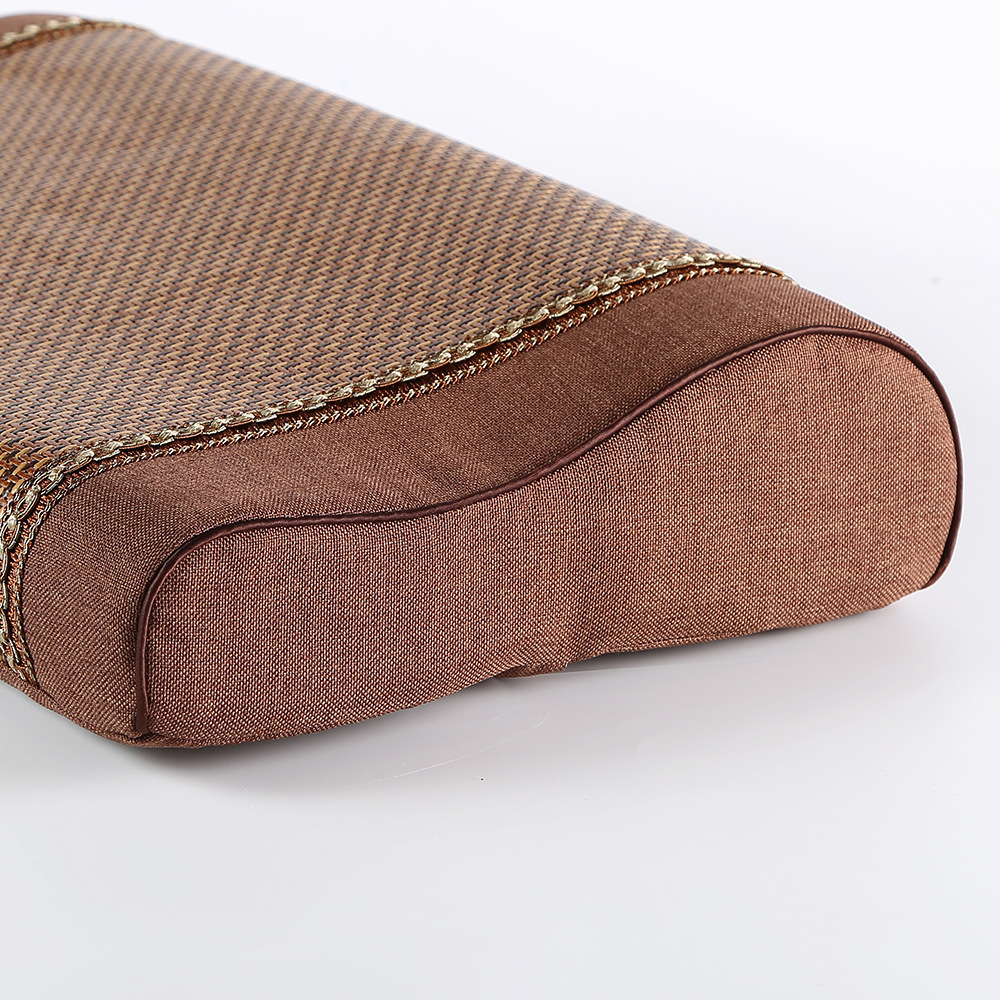 Memory-Foam Pillow with Removable Rattan Cover