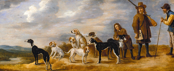 A Hunter with Eight Hounds 17th century