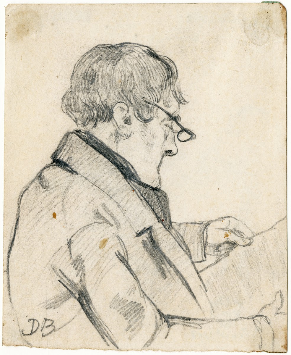 Man reading a newspaper