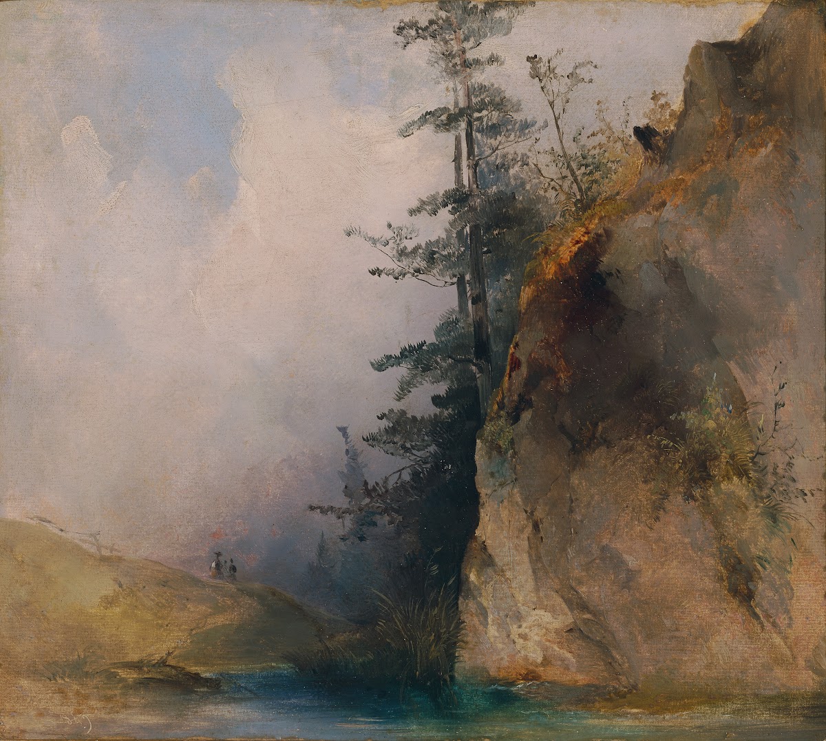 Felsabhang am Bach 1849