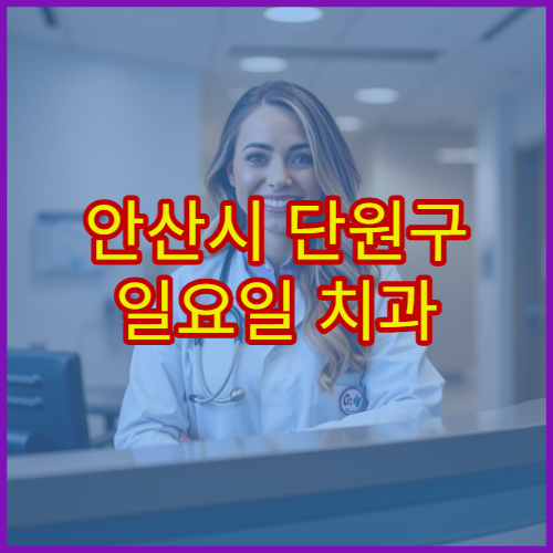 안산시 단원구 일요일 치과 진료 병원 충치치료·신경치료 가능