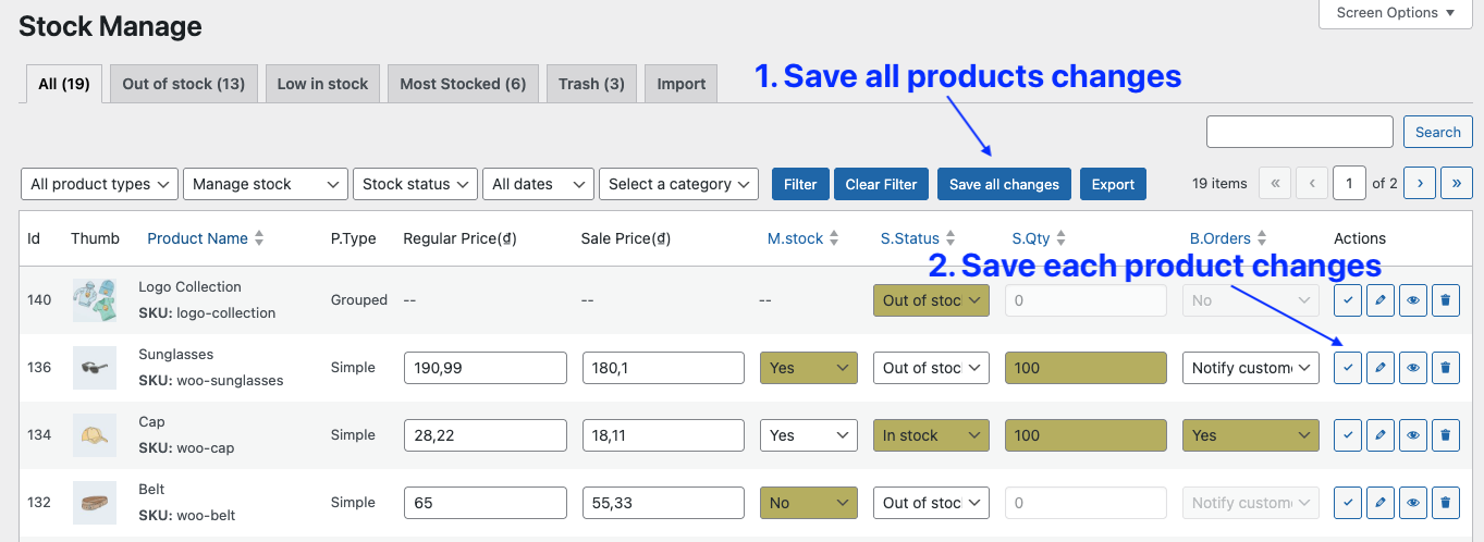 Woo Stock Manage & Report
